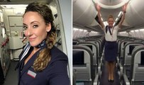La azafata maravilla: se llama Lindsey, tiene 35 años y es capaz de poner el mundo boca abajo