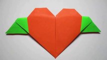 Origami Heart with Wings | How to Fold An Origami Heart with Wings | Origami Heart Instructions Step By Step