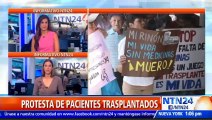 Protesta de pacientes trasplantados en Venezuela