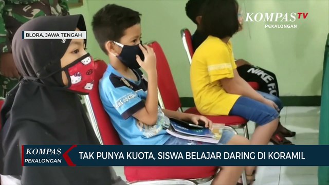 Tak Punya Kuota Internet, Siswa Belajar Daring di Koramil