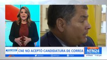 CNE de Ecuador no aceptó candidatura virtual de Rafael Correa, quien aspira a la Vicepresidencia