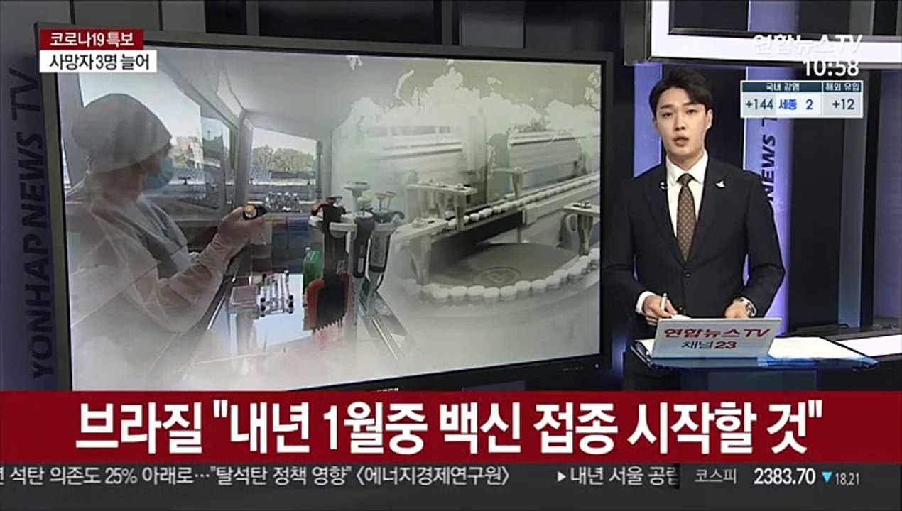 브라질 "내년 1월중 코로나19 백신 접종 시작할 것"