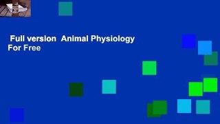 Full version  Animal Physiology  For Free