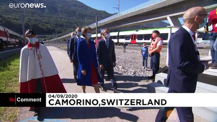 شاهد: تدشين النفق الثالث بمشروع السكك الحديدية العابرة لجبال الألب