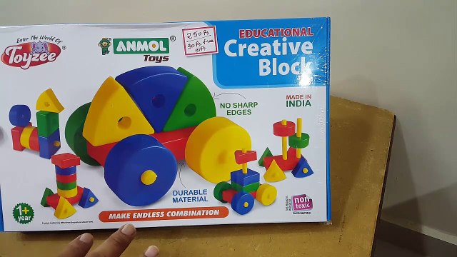 Unboxing and review of anmol toy toyzee creative blocks deluxe for kids gift