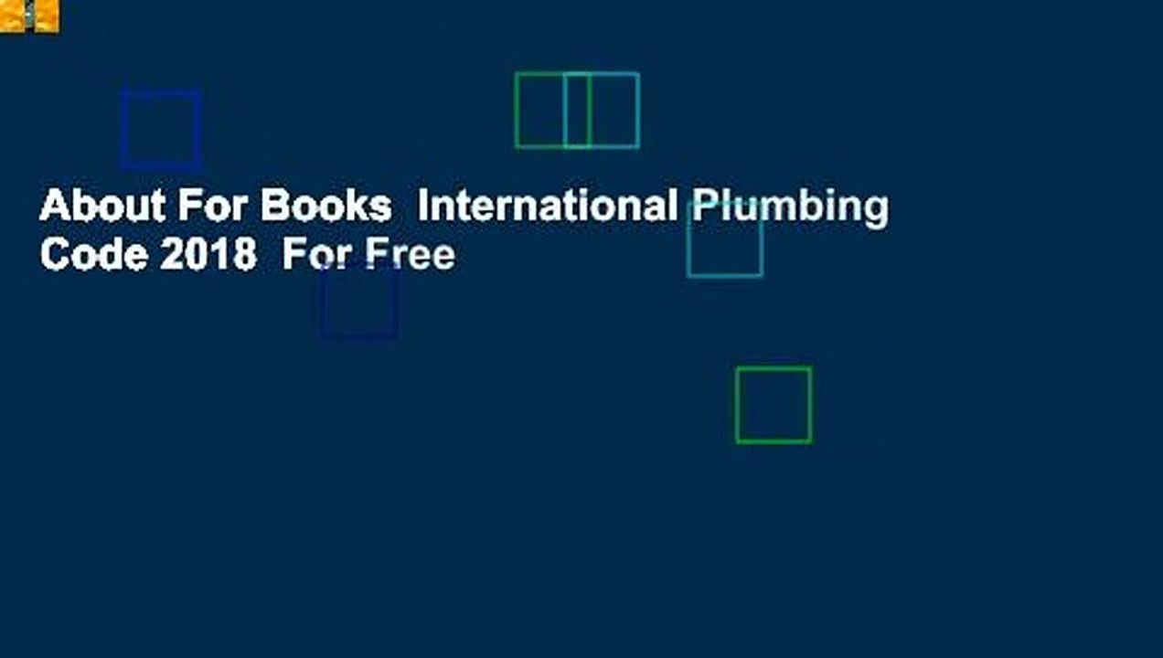 About For Books  International Plumbing Code 2018  For Free
