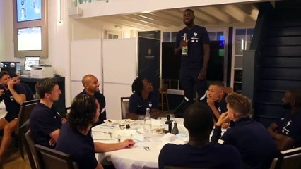 Football - Le bizutage de Camavinga et Upamecano en Équipe de France