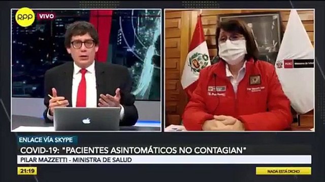 La insólita explicación de la Ministra de Salud de Perú sobre el rol de los asintomáticos