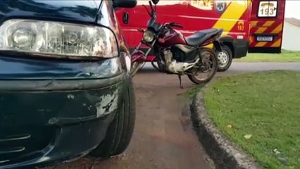 Mulher fratura braço em acidente de trânsito no Bairro Canadá