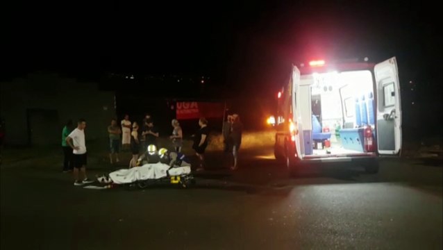 Motociclista fica ferido em acidente de trânsito em frente a UPA Brasília