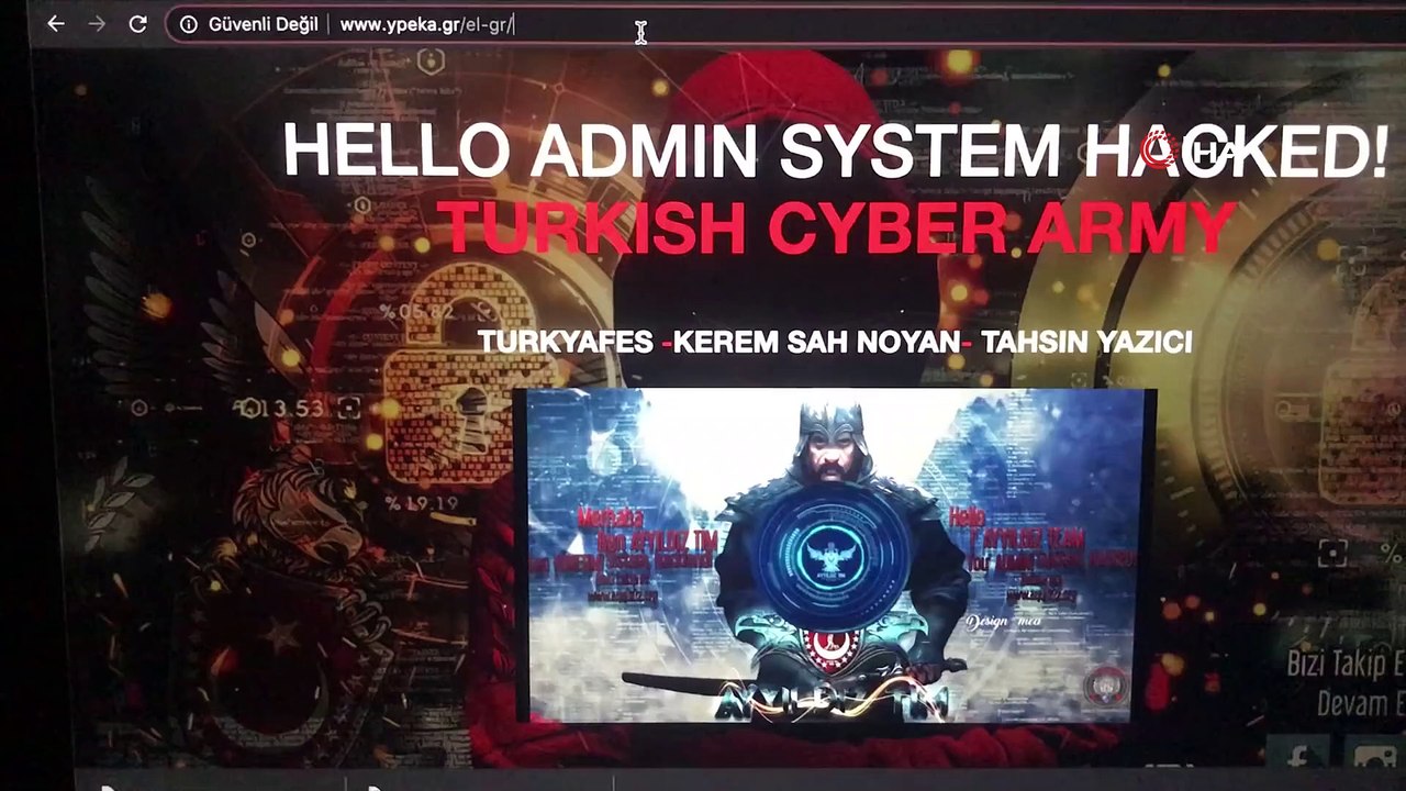 Türk hackerlar Yunanistan Çevre ve Enerji Bakanlığının sitesini hackledi
