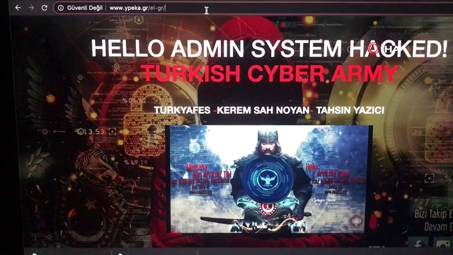 Türk hackerlar Yunanistan Çevre ve Enerji Bakanlığının sitesini hackledi