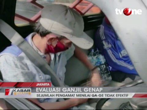 Kebijakan Ganjil Genap Dinilai Tak Efektif
