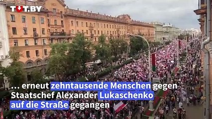 Wieder Massenproteste gegen Lukaschenko in Belarus