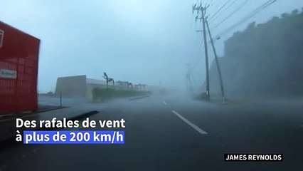 Les îles Amami, au sud du Japon, frappées par le typhon Haishen