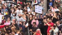 Manifestation de travailleurs d'un secteur culturel belge à bout de souffle