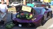 بالفيديو: أول شخص يبيع البطيخ بسيارة لامبورغيني فاخرة