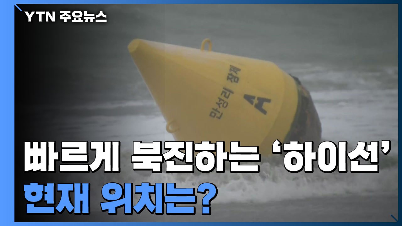 '시속 41km' 빠르게 북진하는 태풍 하이선...현재 위치는? / YTN