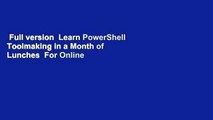 Full version  Learn PowerShell Toolmaking in a Month of Lunches  For Online