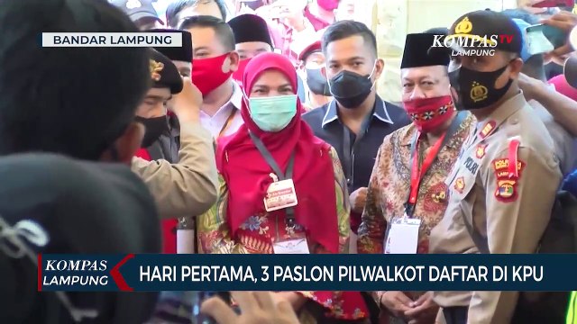 3 Pasangan Bakal Calon, Resmi Daftar ke KPU Untuk Pilwalkot Bandar Lampung 2020