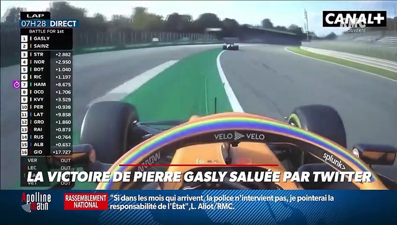 #Magnien, la chronique des réseaux sociaux : La victoire de Pierre Gasly saluée par Twitter - 07/09