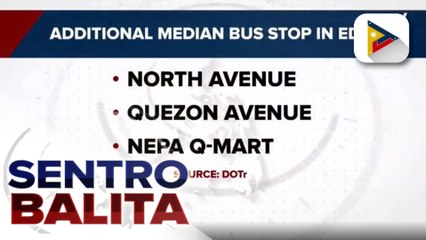 #SentroBalita | Tatlong bagong median bus stops sa EDSA, binuksan na