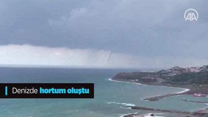 Denizde hortum oluştu