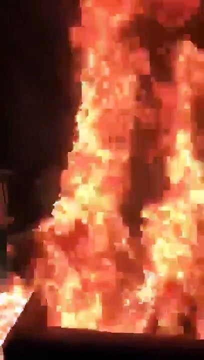 Régis allume un brasero