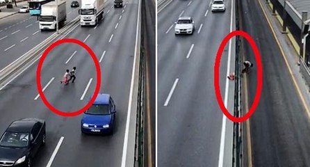 Yürekleri ağza getiren görüntü: Metrobüse kaçak binmek istediler