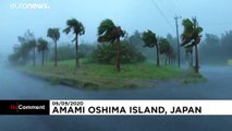 Typhoon Haishen batters southern Japan