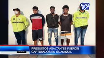 Presuntos asaltantes fueron capturados en el sur de Guayaquil