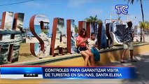 Autoridades de control desplegaron operativos para garantizar la visita en Salinas, provincia de Santa Elena