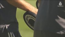 El trabajo con balón protagoniza el primer entrenamiento de la semana del Real Madrid