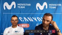 Alejandro Valverde y Enric Mas (Movistar Team), en rueda de prensa