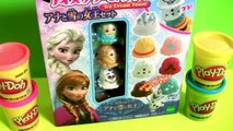 FROZEN ICE CREAM TOYS Anna Elsa Olaf Ice Cream Scoops Tower DIY Make Play Doh Sparkle Cones