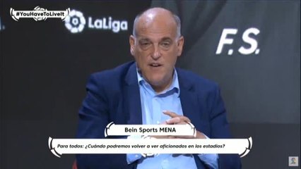 Javier Tebas cree que "siempre después de la vacuna" el público podrá llenar los estadios