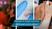 Christian Nodal y Belinda hacen votos de amor con tatuaje