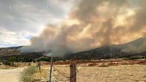 Fuegos artificiales en fiesta desatan incendio forestal en California