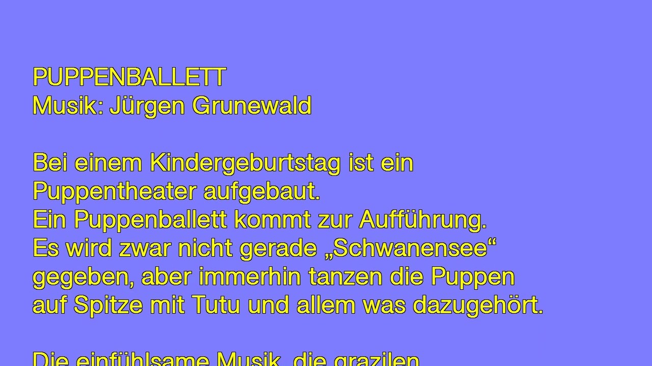 PUPPENBALLETT / DOLLS BALLET (Klavier, Solo)