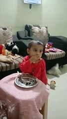 Funny baby loves cake| baby eating yummy cake