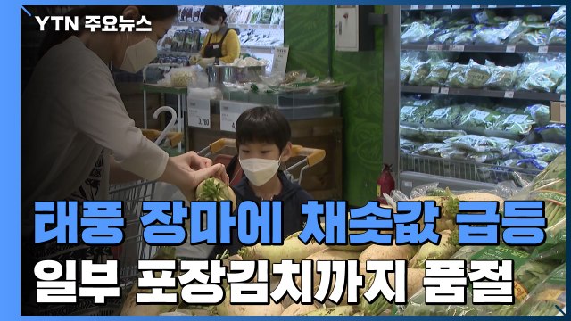 태풍·장마에 채솟값 급등...포장김치도 품절 / YTN