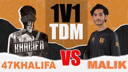 fsMALIK vs 47KHALIFA - 1v1 FRIENDLY TDM - PUBG MOBILE