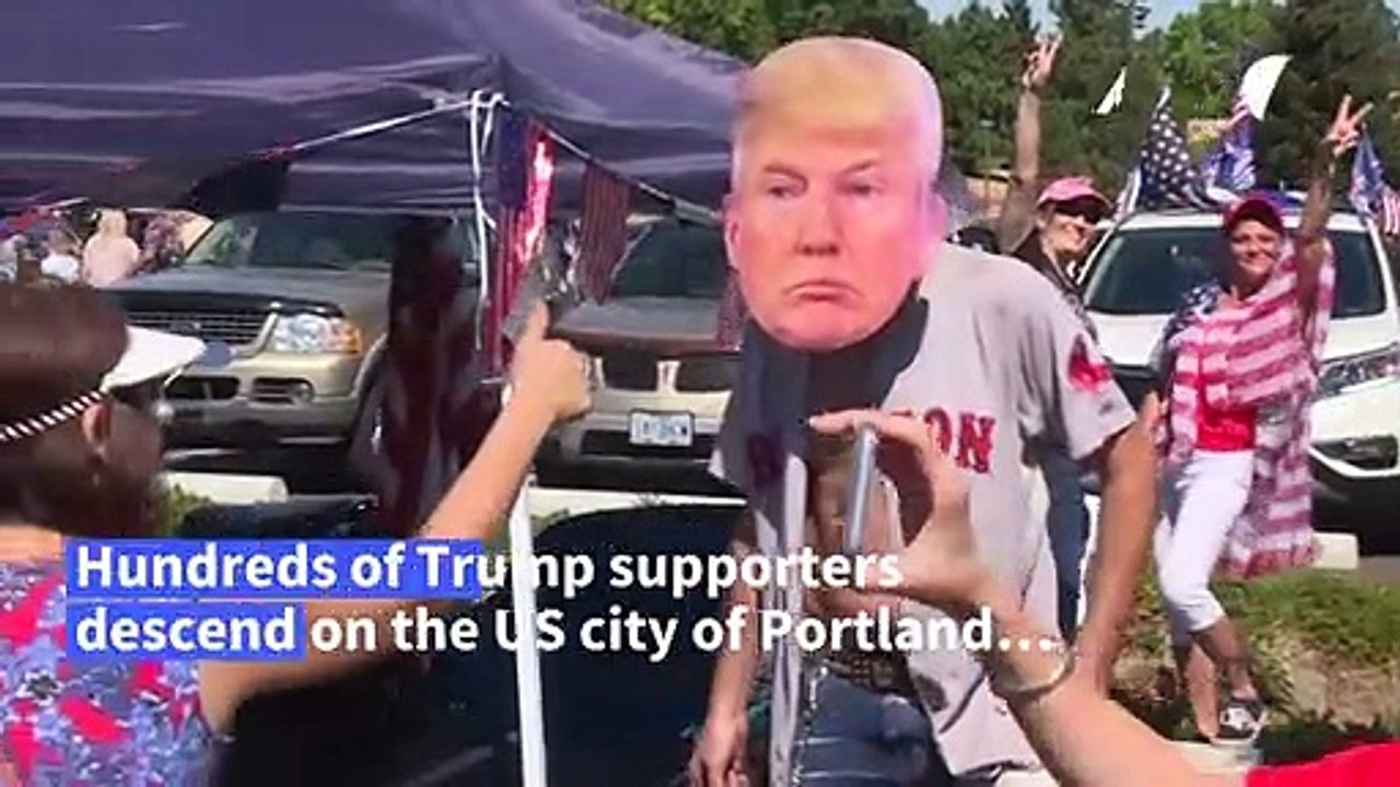 Trump supporters stage motorcade near protest-hit Portland