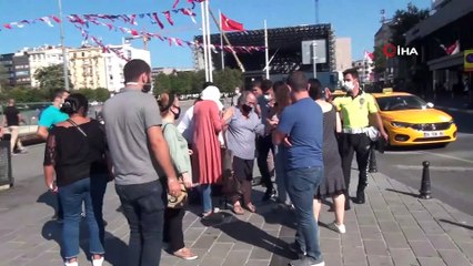 Taksim’de yaralı kadını aracına almayan taksici tepki topladı