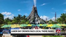 Labor Day Crowds pack local theme parks