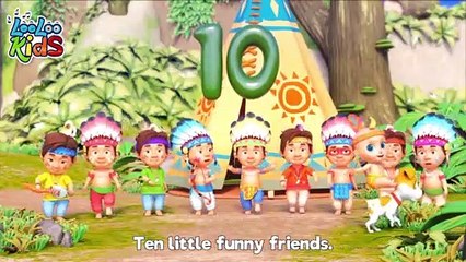 Ten Little Friends - Learn to Count 1-10 - LooLoo KIDS Nursery Rhymes