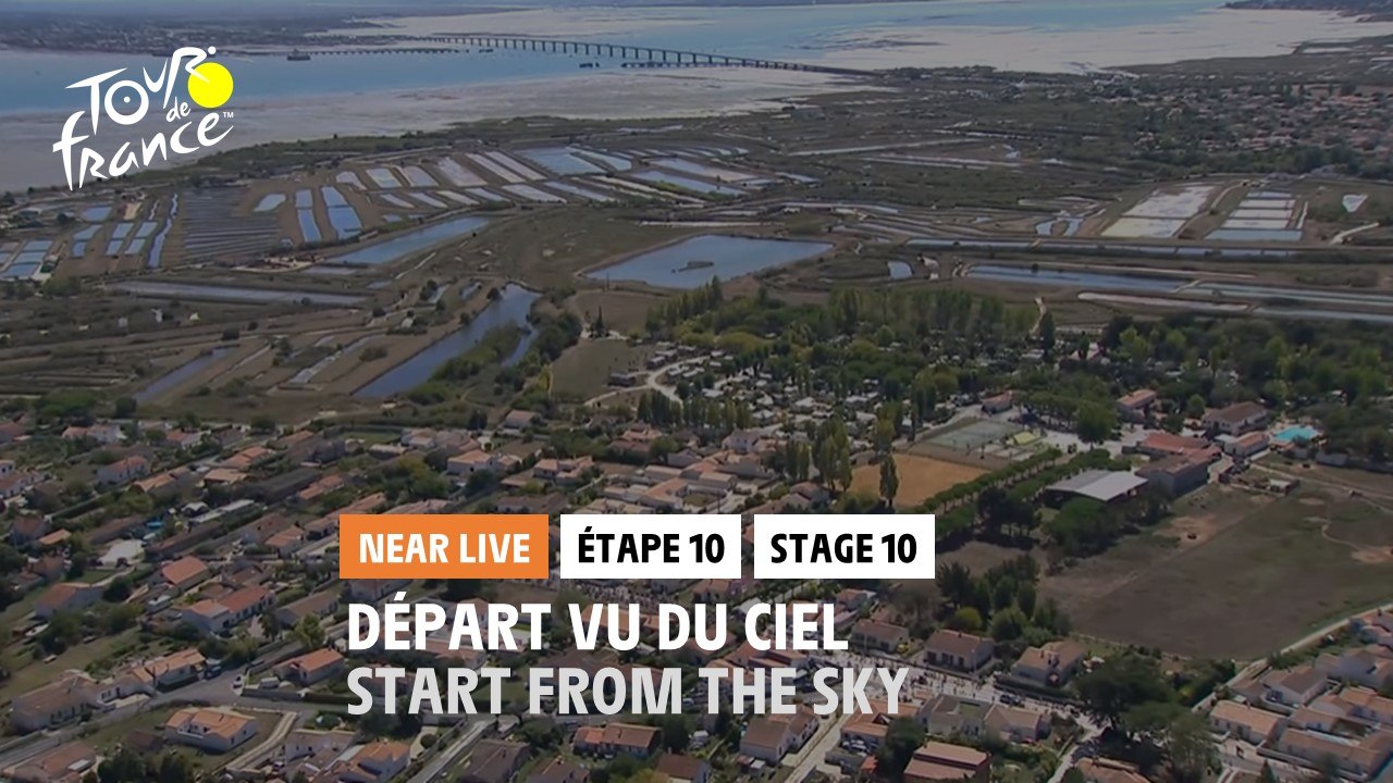 #TDF2020 - Étape 10 / Stage 10 - Départ  vu du ciel / Start from the sky