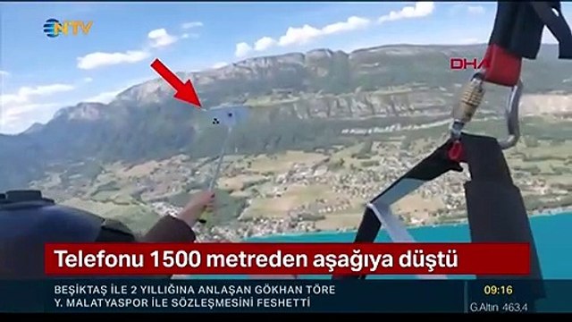 Fransa’da yamaç paraşütü yapan kadın 11 bin TL'lik telefondan oldu
