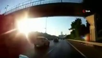 Motosikletlinin ölümden döndüğü “Makas” terörü kamerada