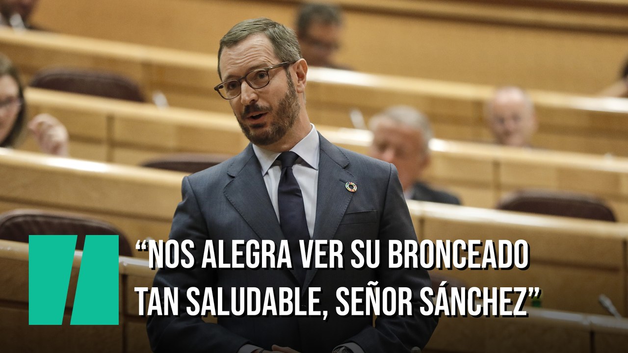 Javier Maroto, a Pedro Sánchez: "Nos alegra ver su bronceado tan saludable"